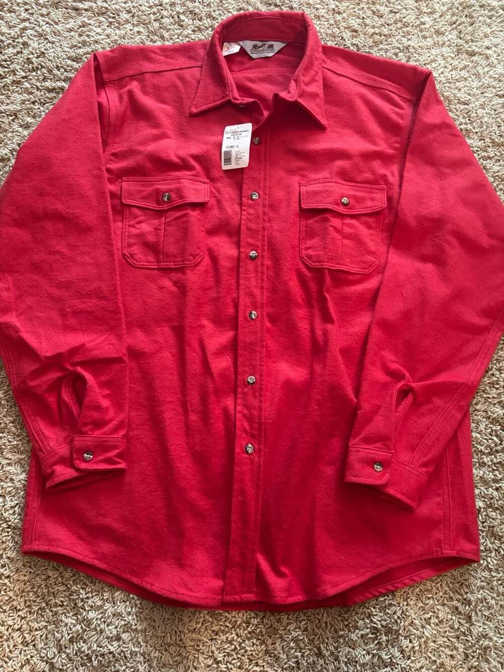 The Sportsmans Guide Chamois Shirt Size X Large Tall Red Cotton. Made in usa